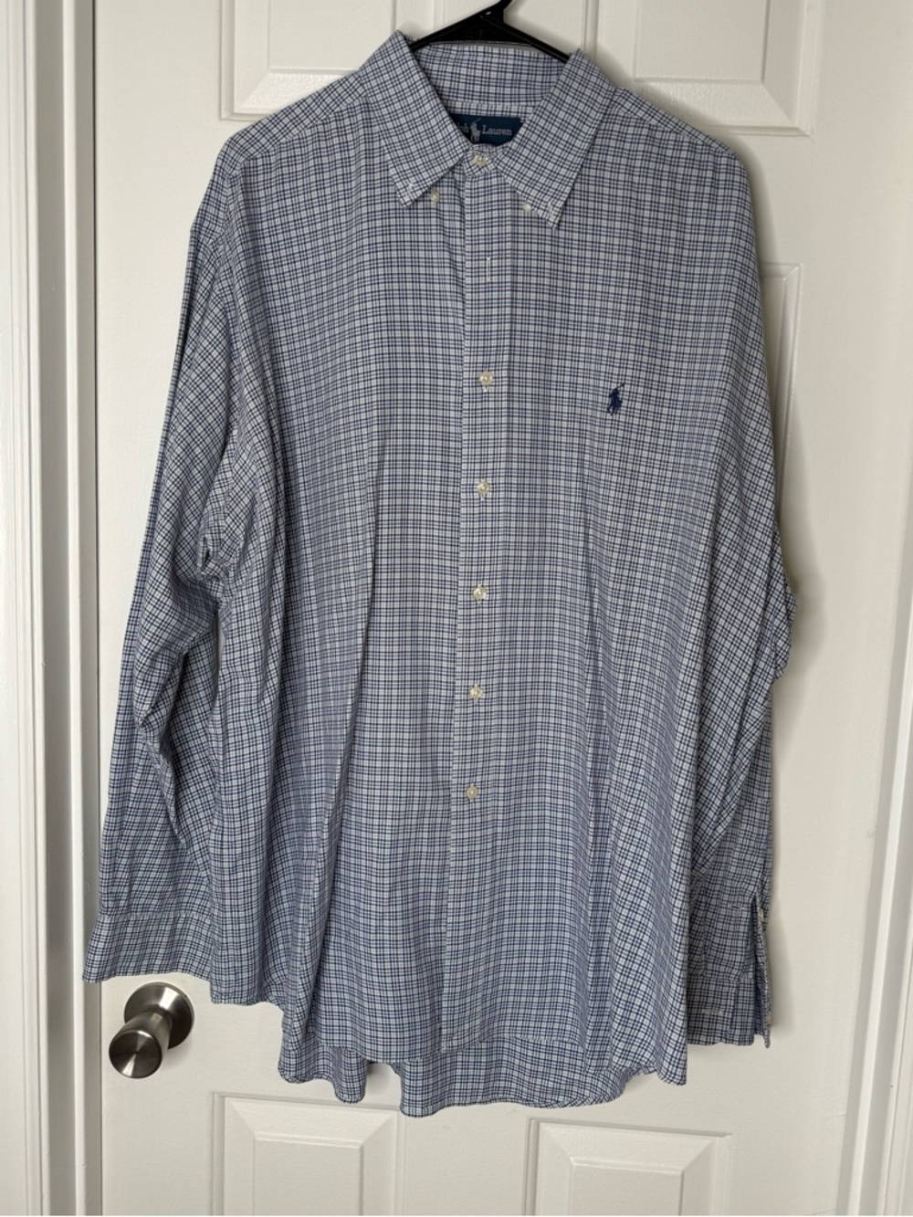 Ralph Lauren Blake Light Blue Check Button-Down Shirt